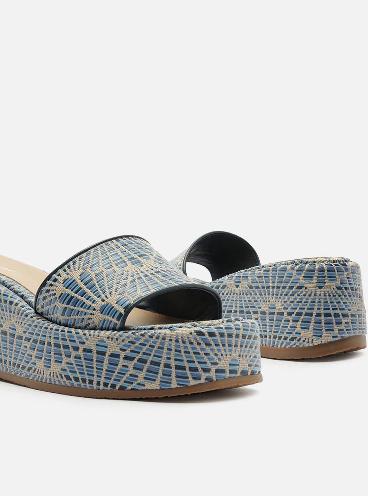 Tamanco Azul Flatform Tira Larga — foto 4