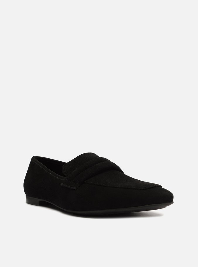 Mocassim Preto Nobuck Rasteiro