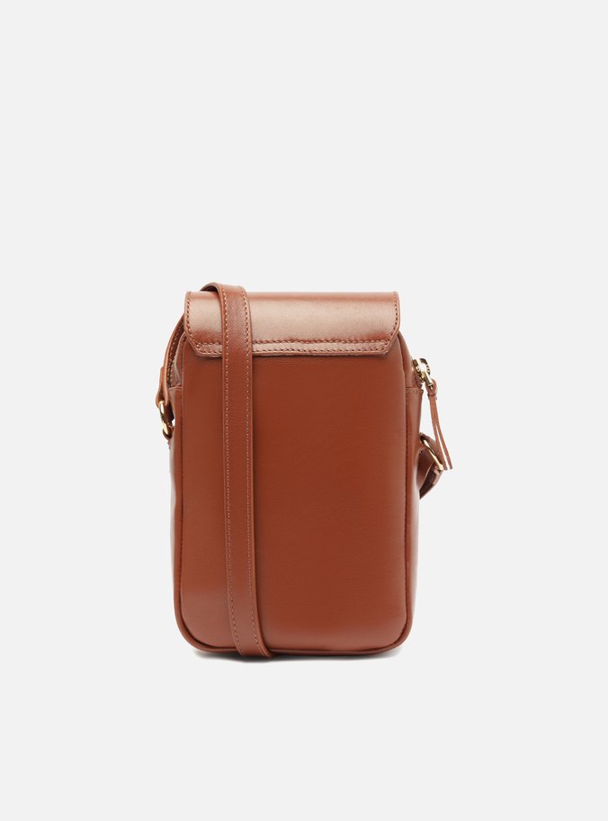 Bolsa Tiracolo Couro Marrom Pequena