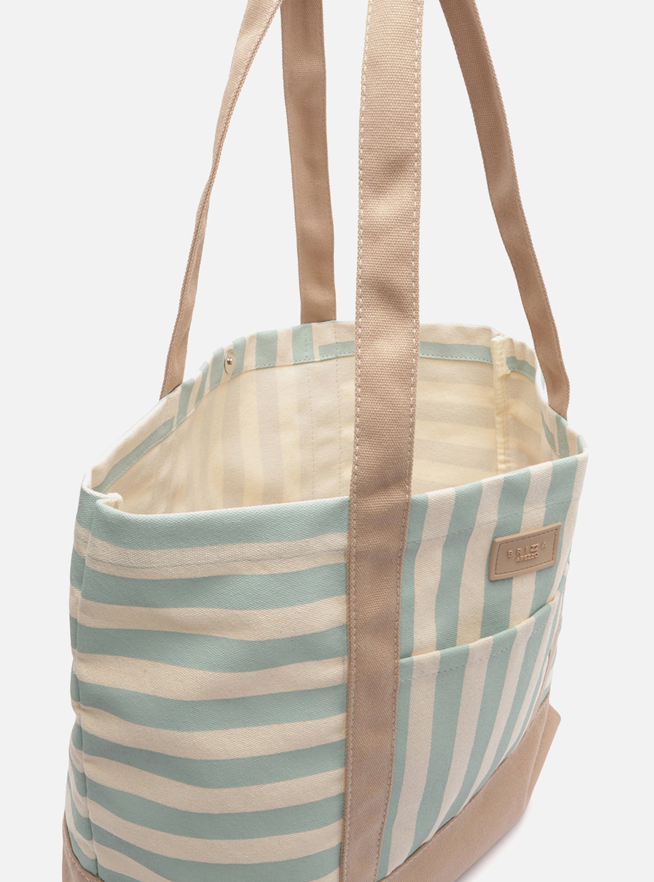 Bolsa Shopping Azul Grande Listrada Brizza — foto 4