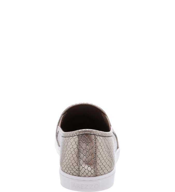 Tênis Slip On Snake Prata Velha