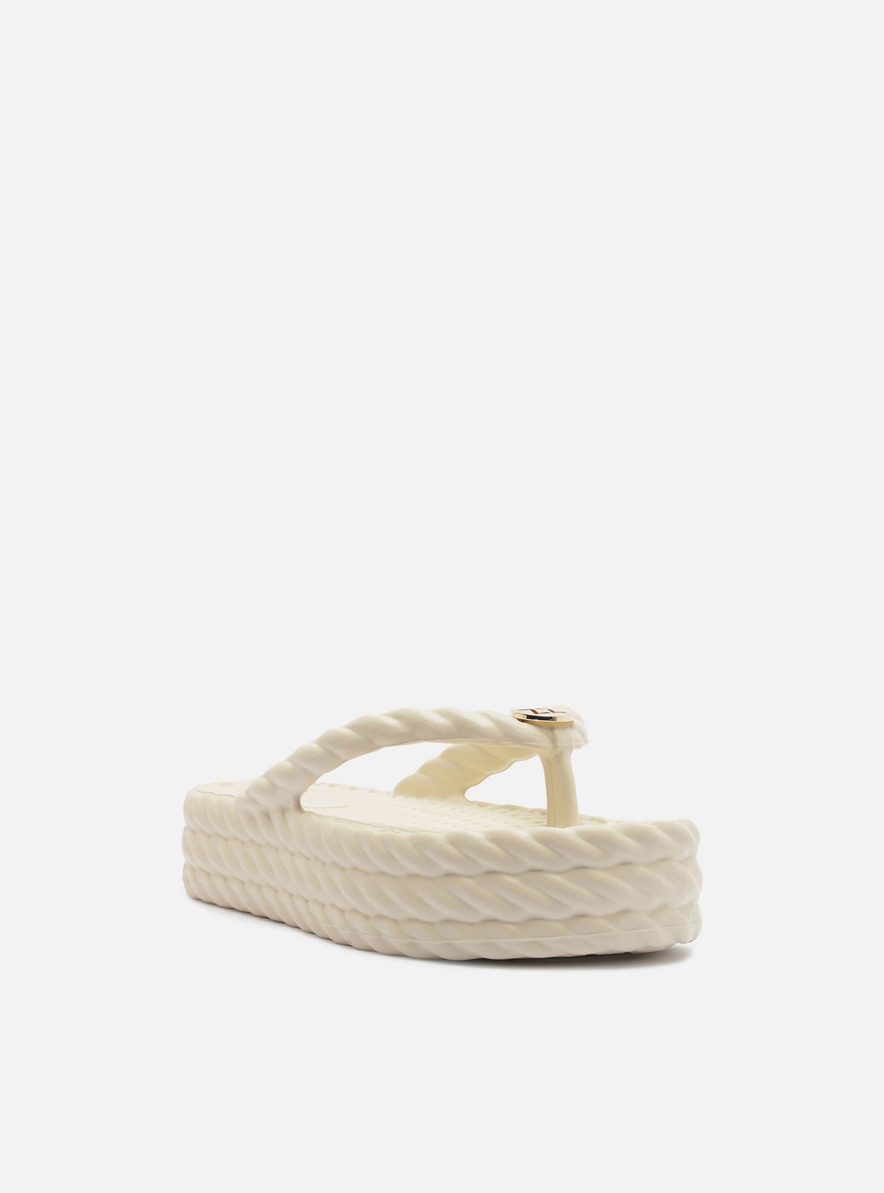Chinelo de Dedo Branco Flatform Tressê Brizza — foto 2