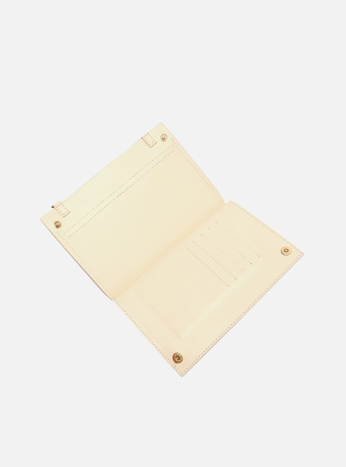 Mini Bolsa Off-White Couro Mel Porta-Celular