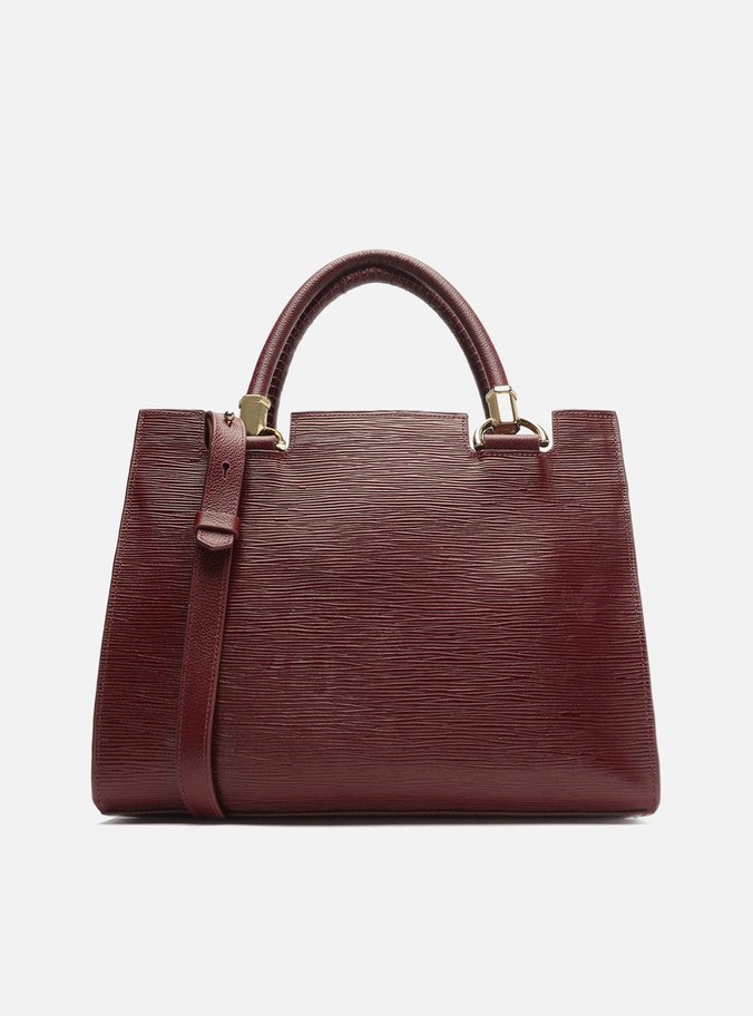 Bolsa Tote Bordô Couro Abraccio Grande