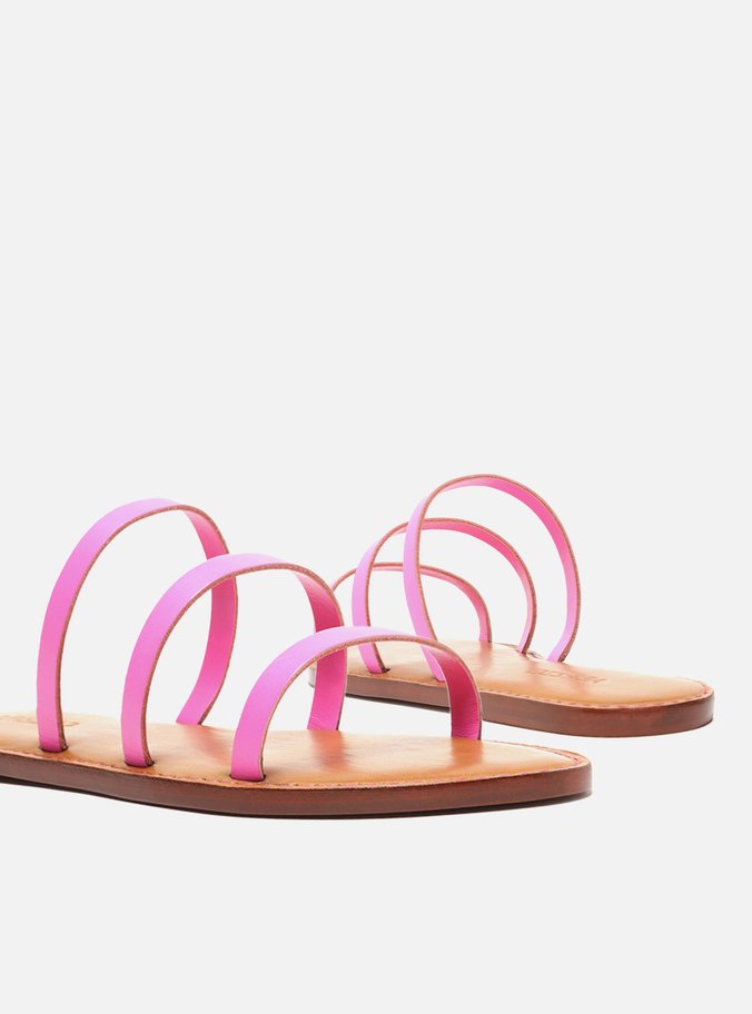 Rasteira Tiras Rosa