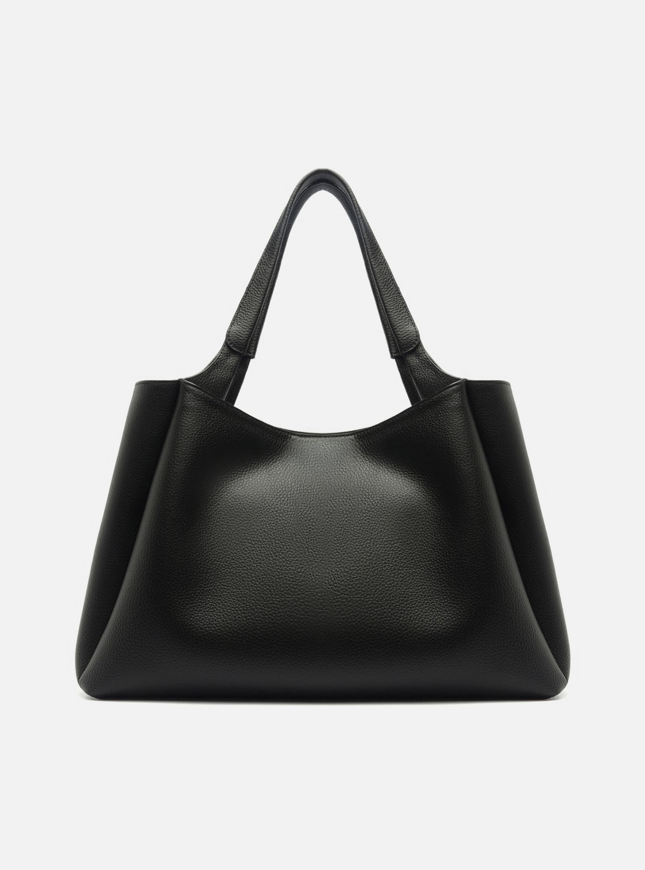 Bolsa Shopping Preta Grande Franja — foto 3