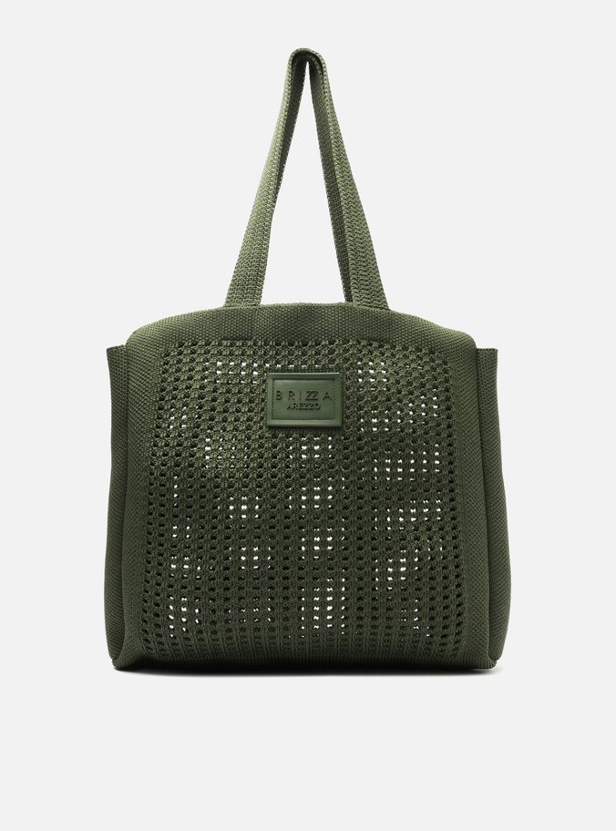 Bolsa Shopping Verde Crochê Mônaco Grande