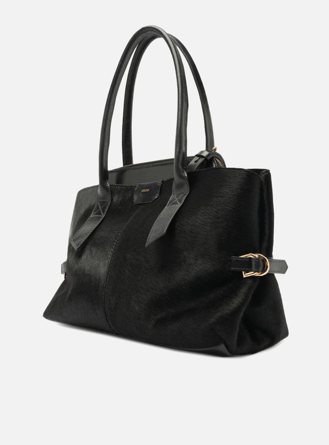 Bolsa Tote Preta Pelo Couro Grande