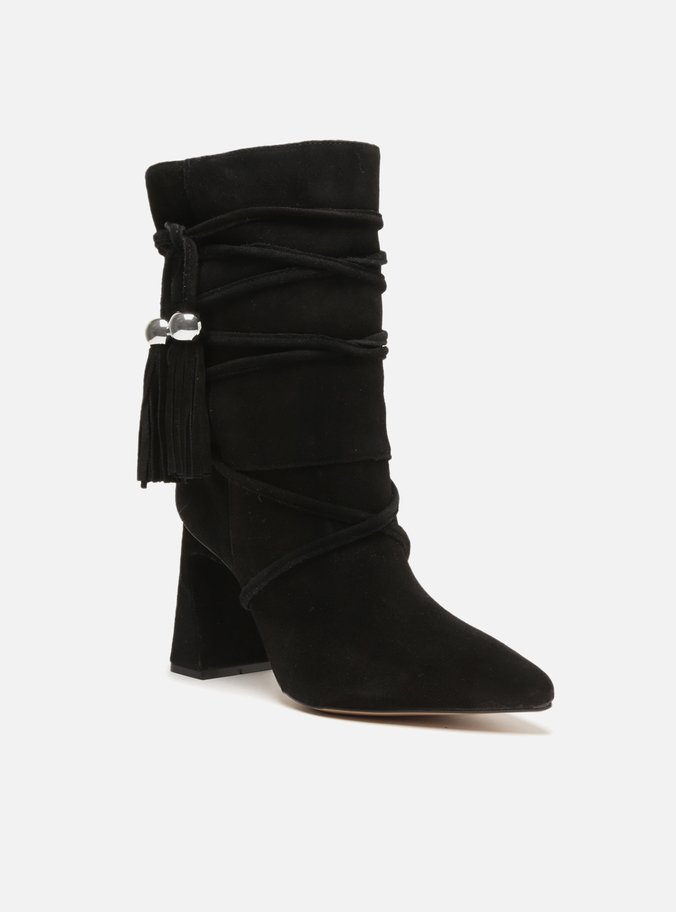 Bota Preta Camurcina Salto Flare Barbicachos