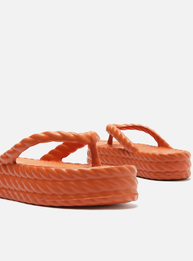 Sandália Laranja Flatform Marrocos Mid