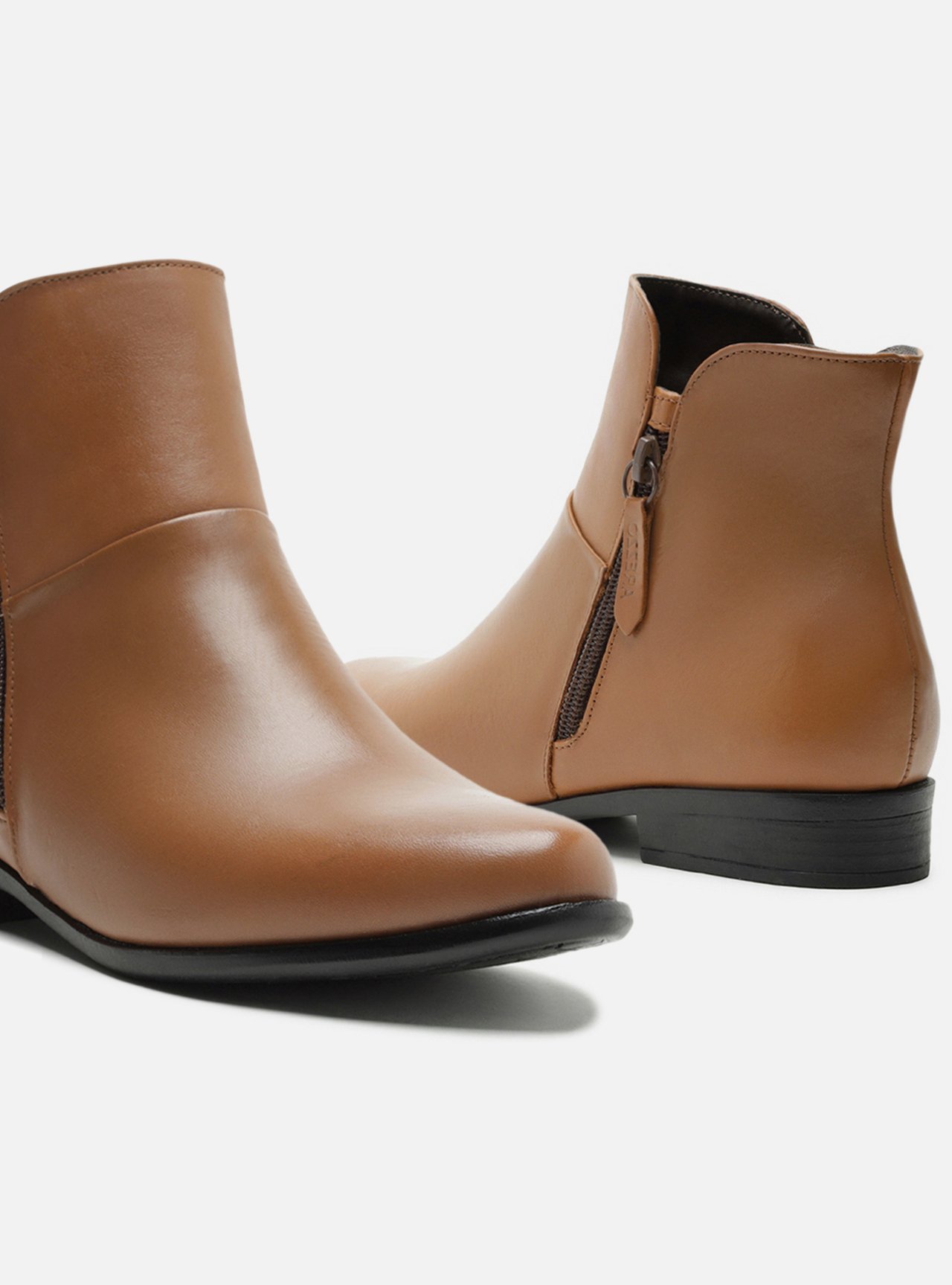 Bota Couro Cano Curto Light Toast — foto 4