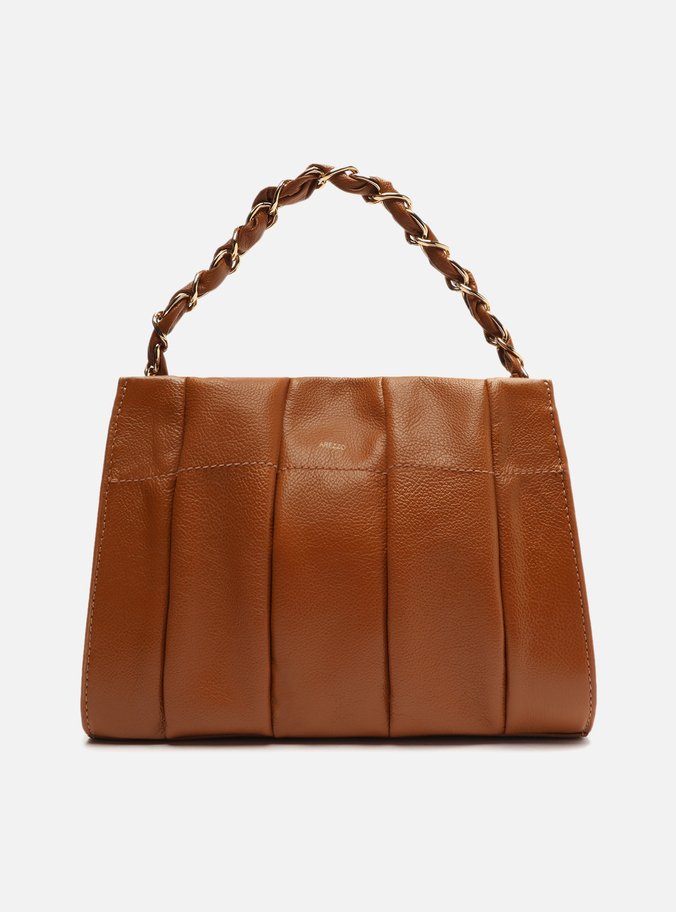 Bolsa Tote Marrom Couro Milano Média Alça