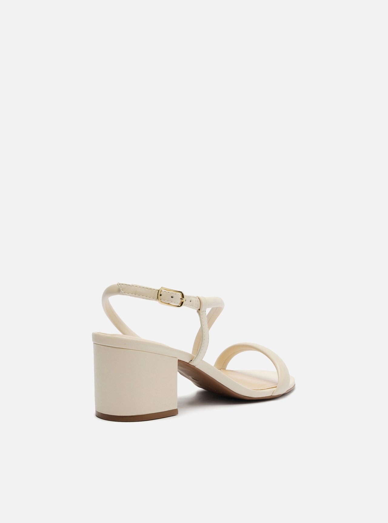 Sandália Off-White Salto Bloco Tira Curva — foto 3