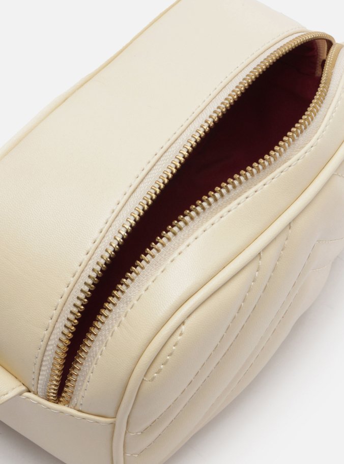 Bolsa Tiracolo Off-White Matelassê Verona Média