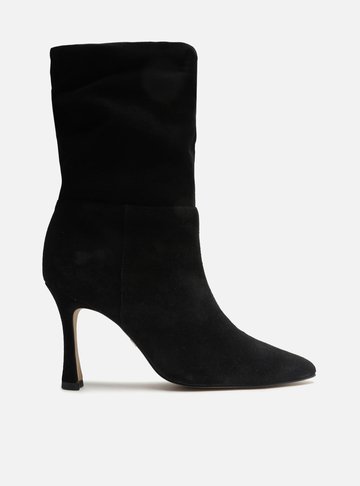 Bota Preta Acamurçada Cano Médio Slouchy