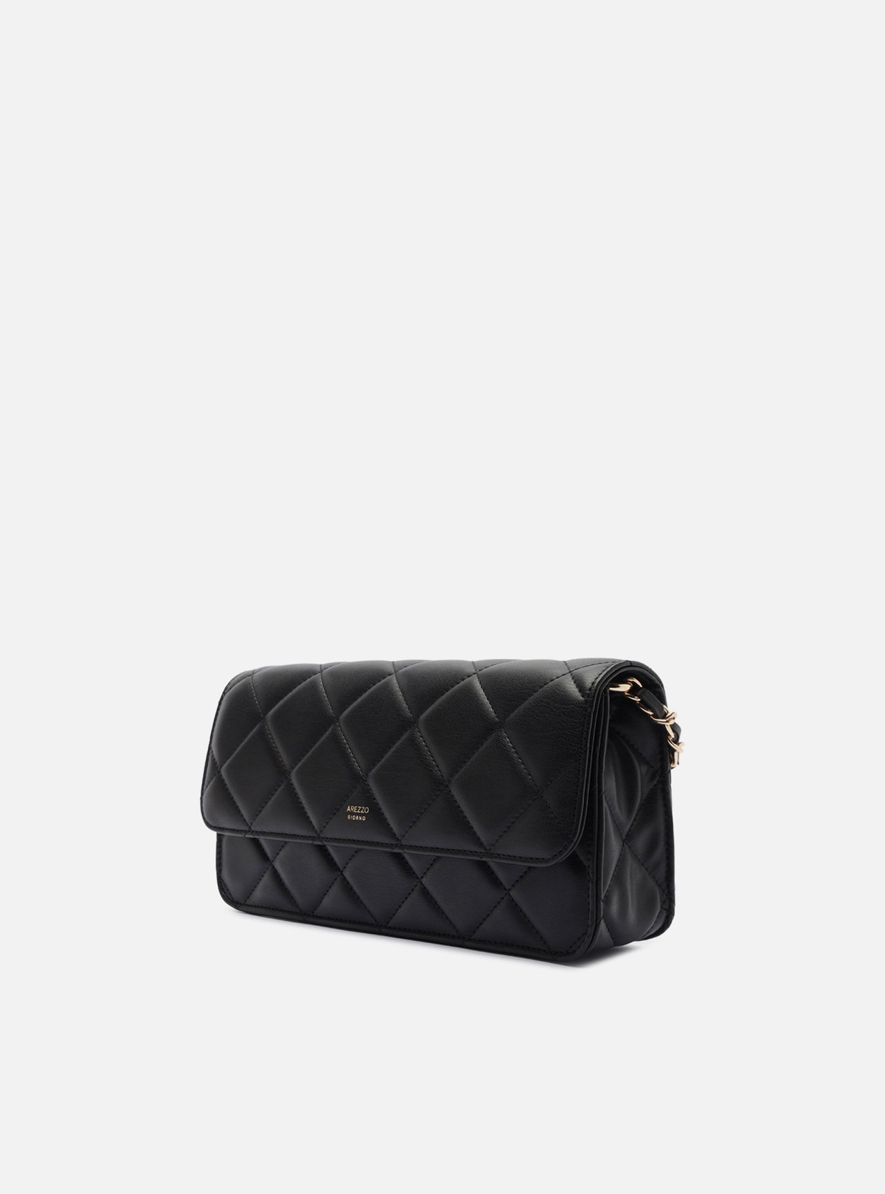 Bolsa Tiracolo Preta Média Matelassê Corrente — foto 2