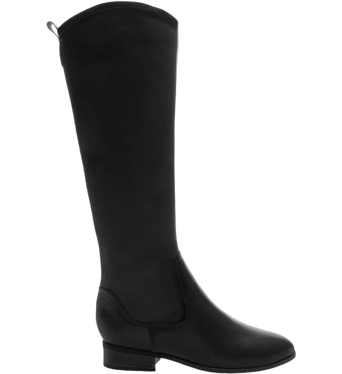 Bota Couro Cano Alto Preta