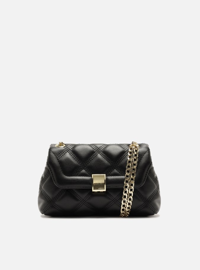 Bolsa Tiracolo Preta Matelassê Pequena Corrente