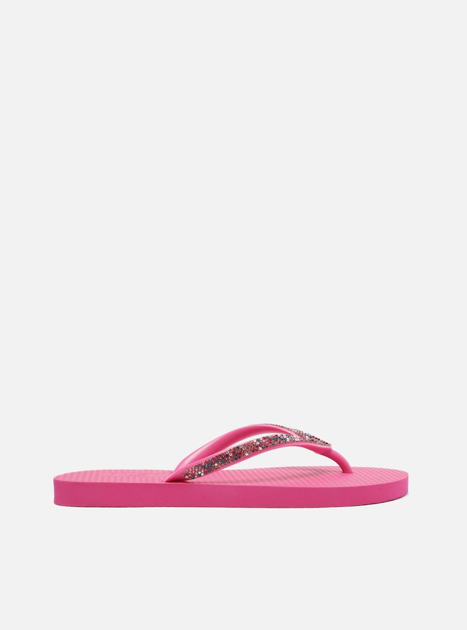 Chinelo de Dedo Rosa Strass Essential Brizza