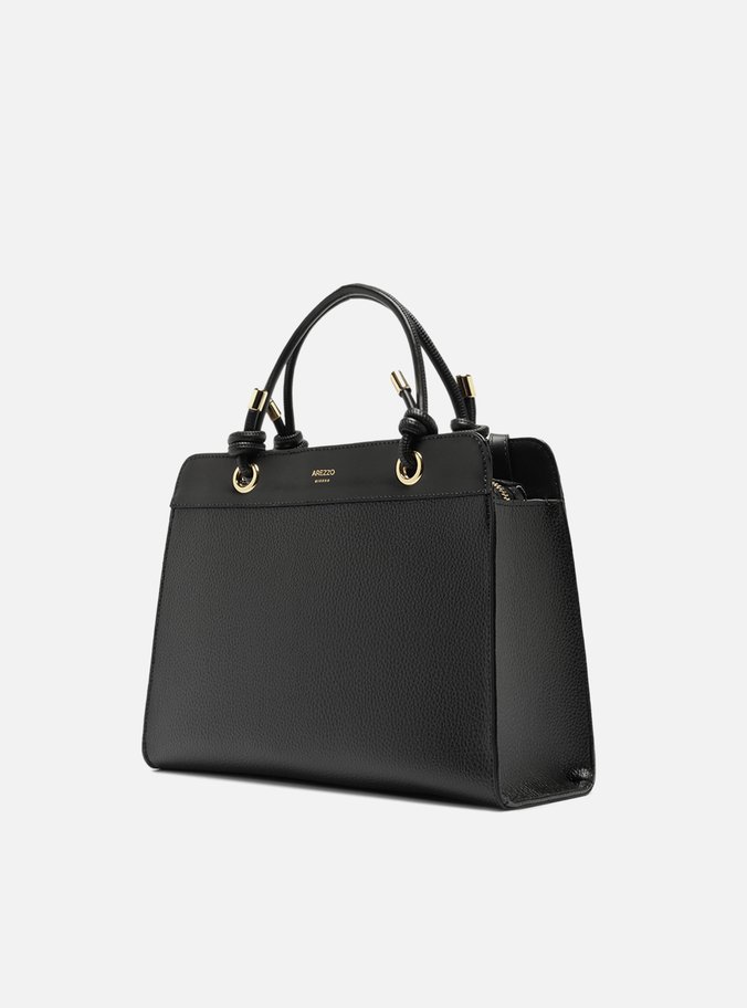 Bolsa Tote Preta Média Enrolados