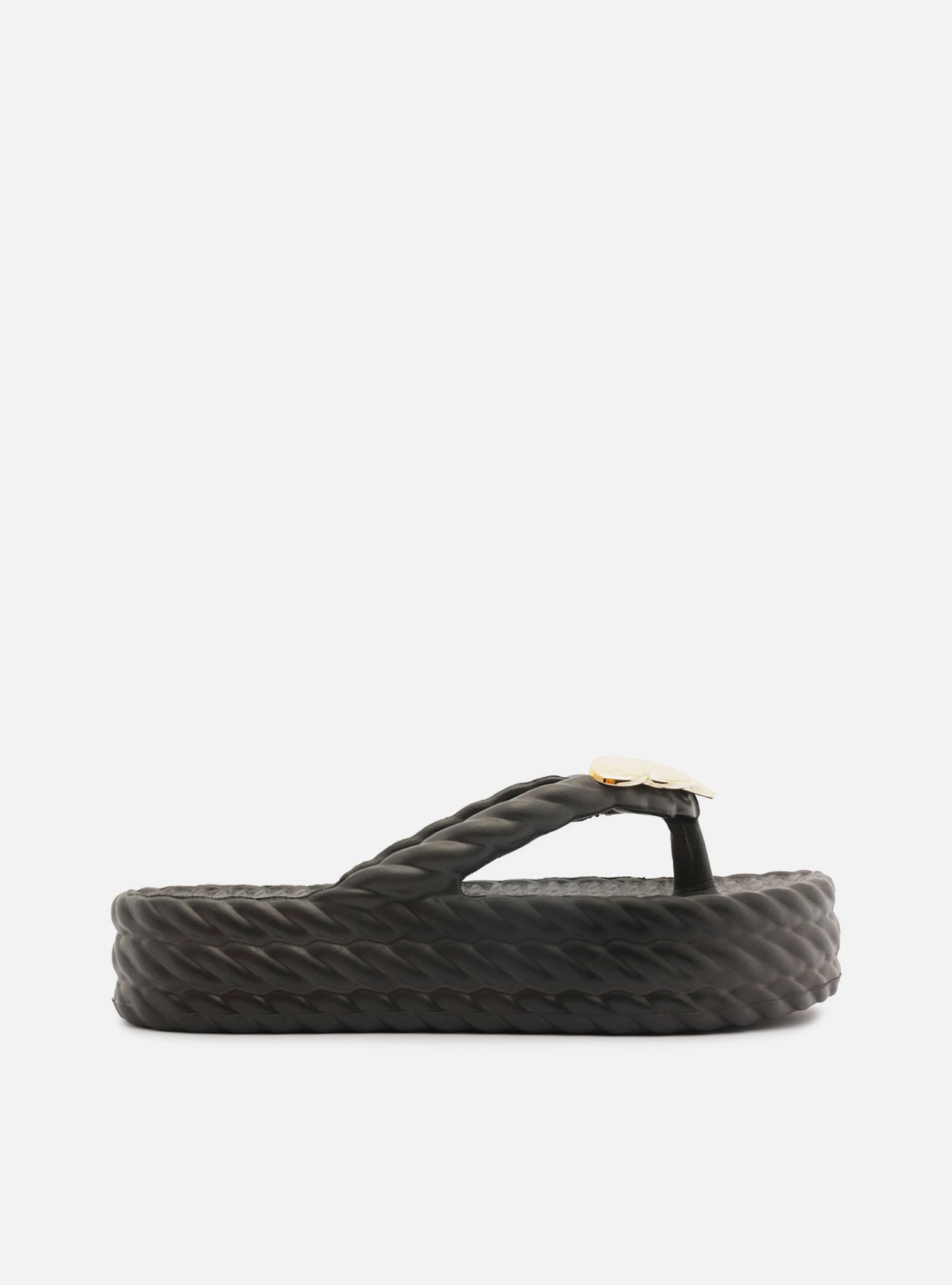 Chinelo Preto Flatform Marrocos Metais Brizza — foto 1