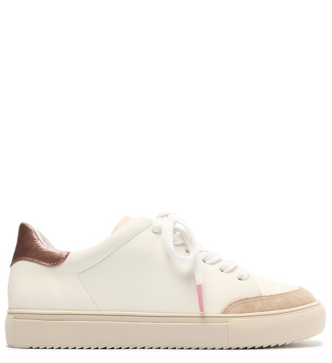 Tenis branco shop com rose