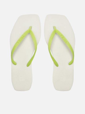 Chinelo de Dedo Multicolorido Square Tiras Verdes
