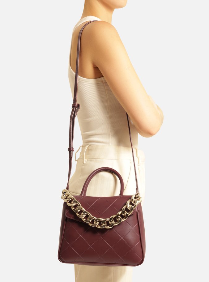 Bolsa Satchel Vermelha Pequena Corrente