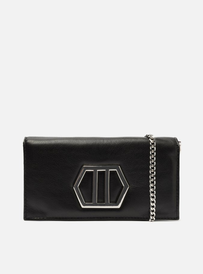 Bolsa Clutch Preta Couro Luana Pequena