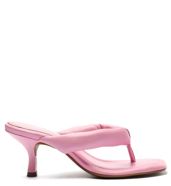 Sandália Rosa Salto Fino Flip-Flop