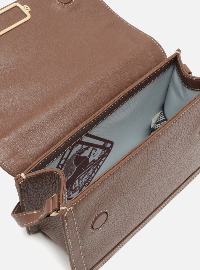 Bolsa Tiracolo Marrom Couro  Média