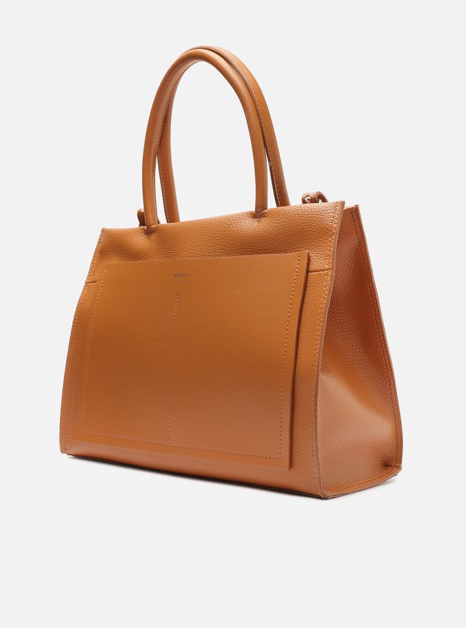 Bolsa Shopping Marrom Grande Bolso Recorte