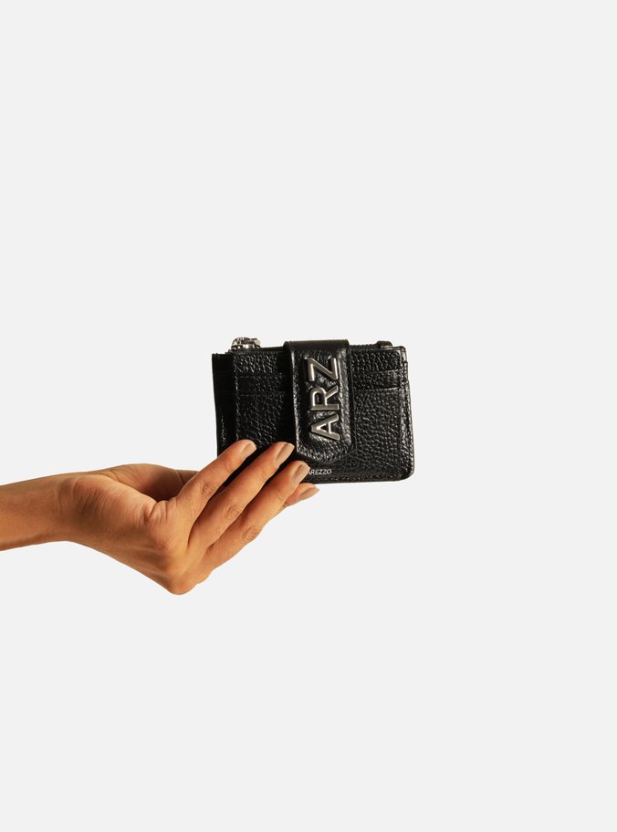 Porta-Cartões Preto Couro Bolso ARZ