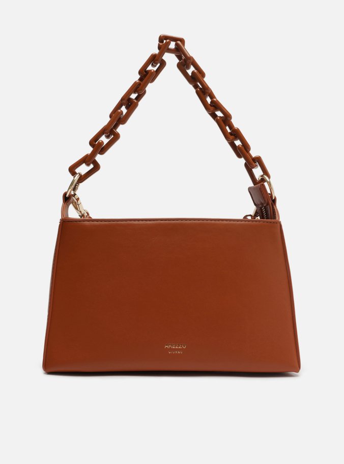 Bolsa Tiracolo Marrom Pequena Corrente Extra