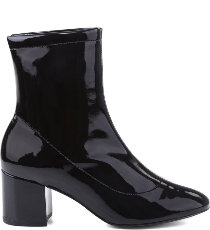 Bota Verniz Strech Preta
