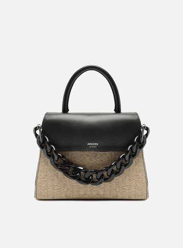 Bolsa Satchel Preta Iara Média