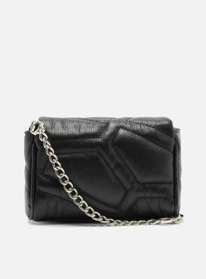 Bolsa Tiracolo Preta Couro Emma