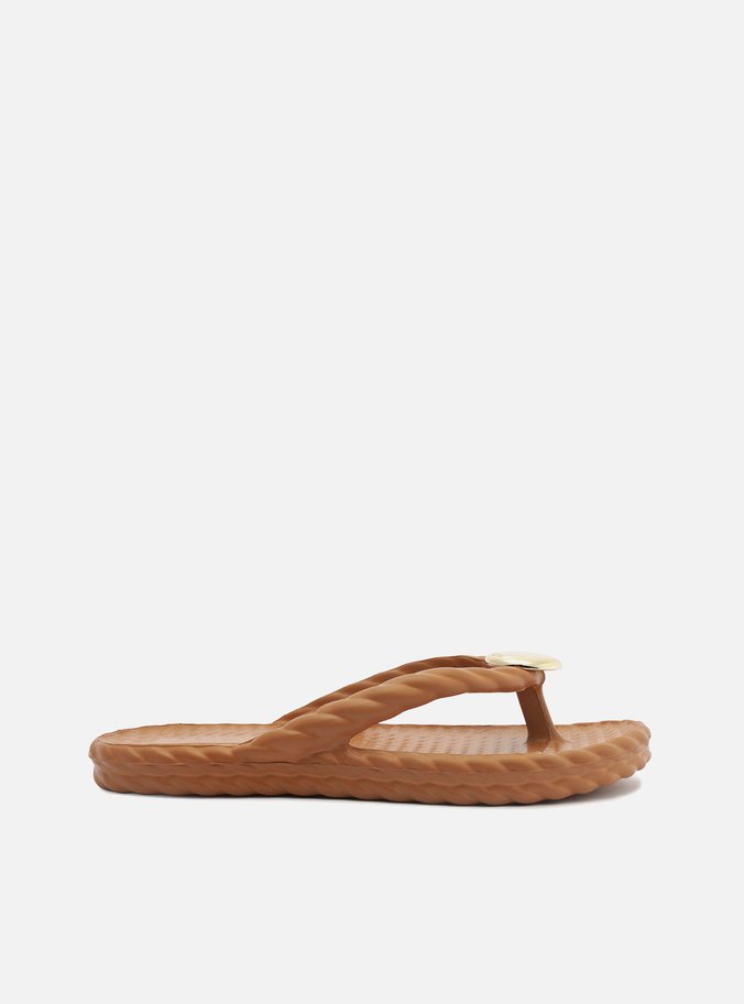 Chinelo de Dedo Marrom Marrocos Metal