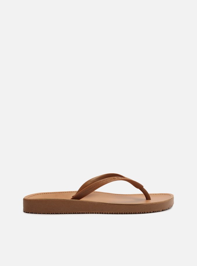 Chinelo de Dedo Marrom Palmilha
