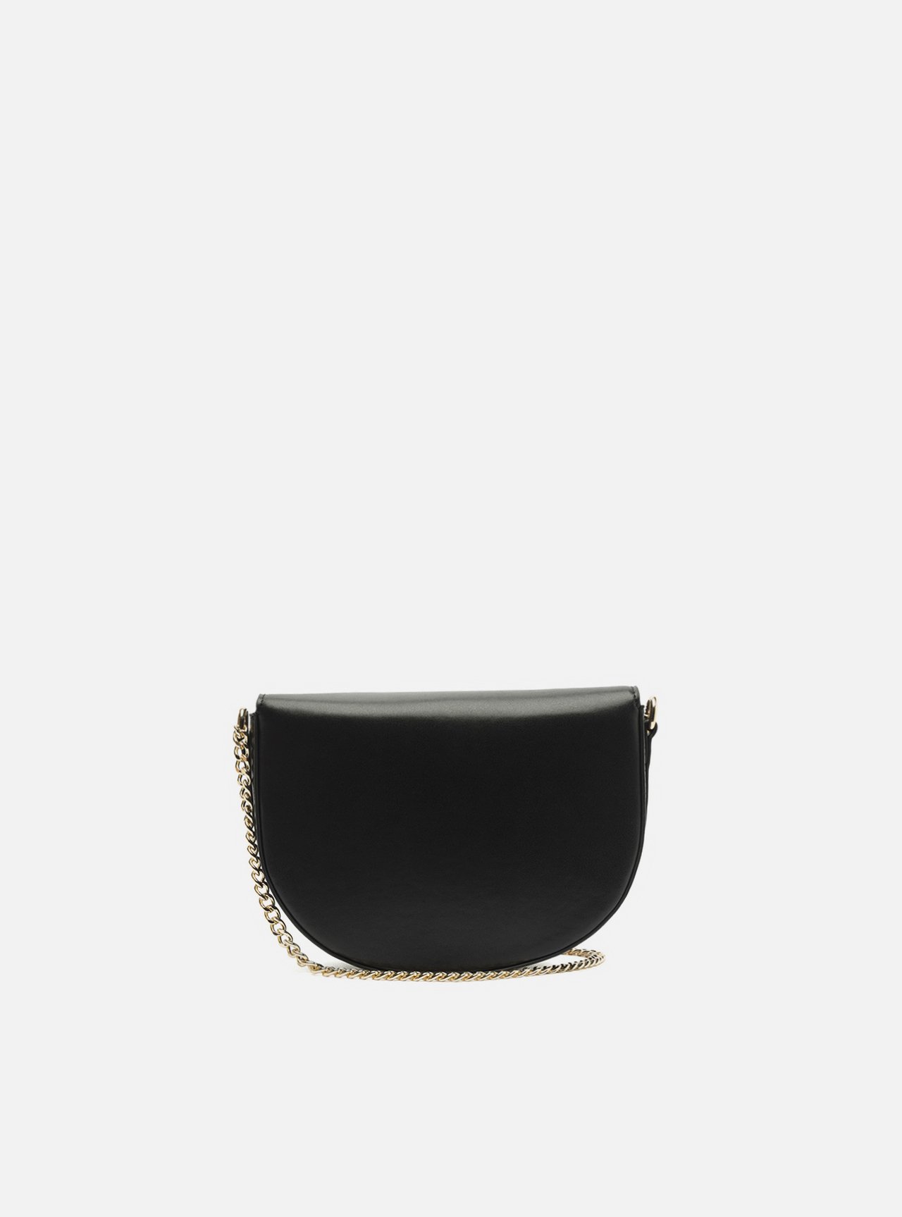 Bolsa Tiracolo Preta Pequena Corrente Tampo — foto 3