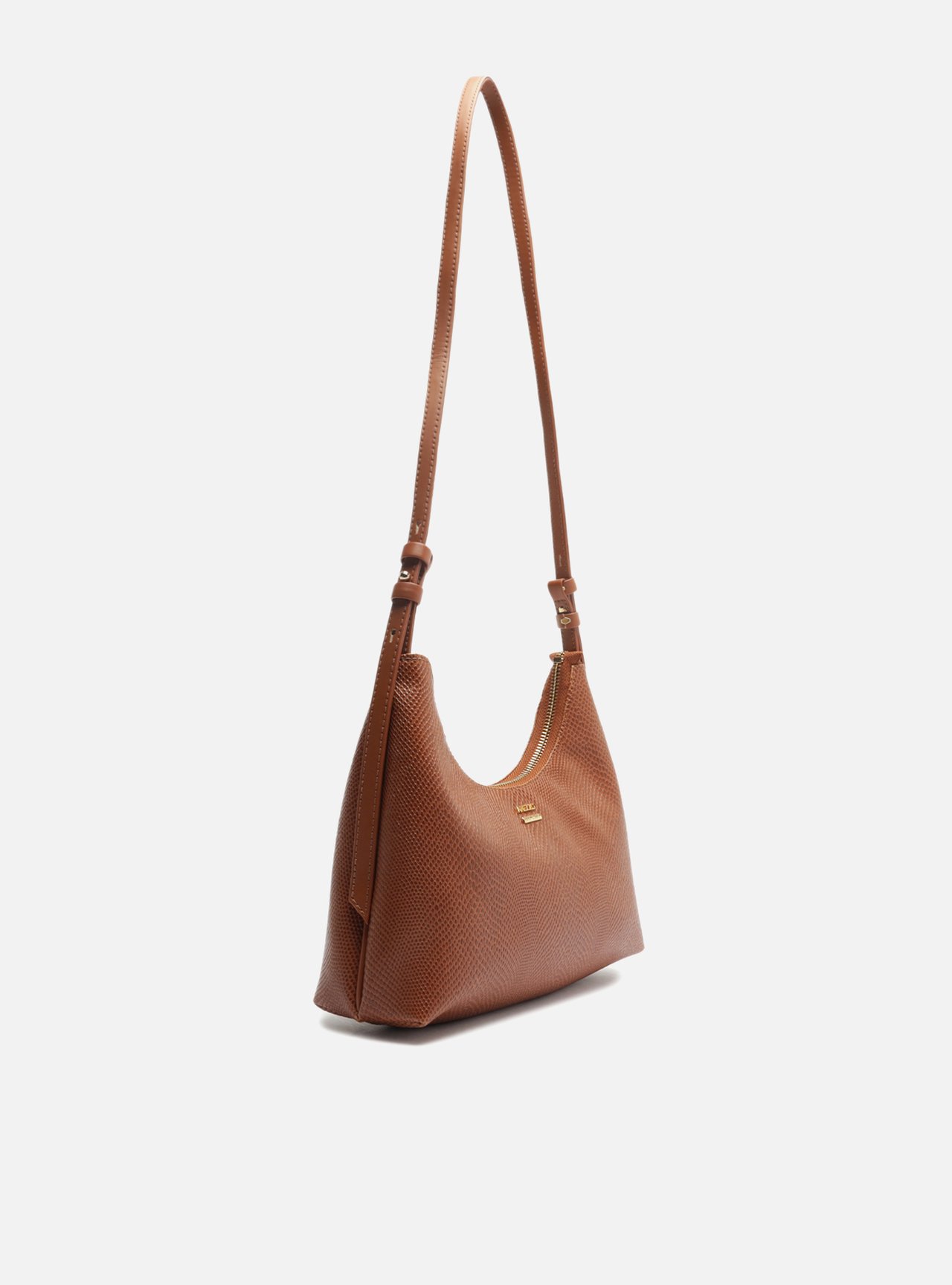 Bolsa Tiracolo Marrom Pequena Texturizada — foto 5