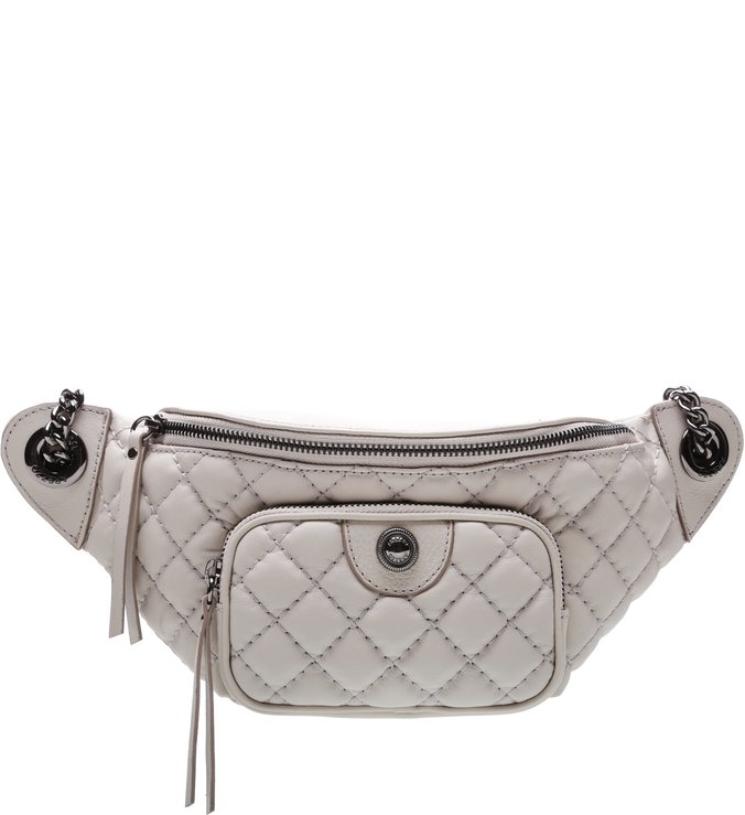 Pochete Couro Lais Pequena Soft Gris