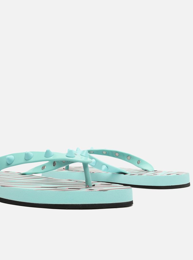 Chinelo de Dedo Multicolorido Estampa Brizza Rock