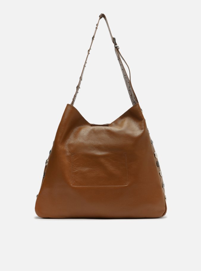 Bolsa Hobo Marrom Couro Grande TIG