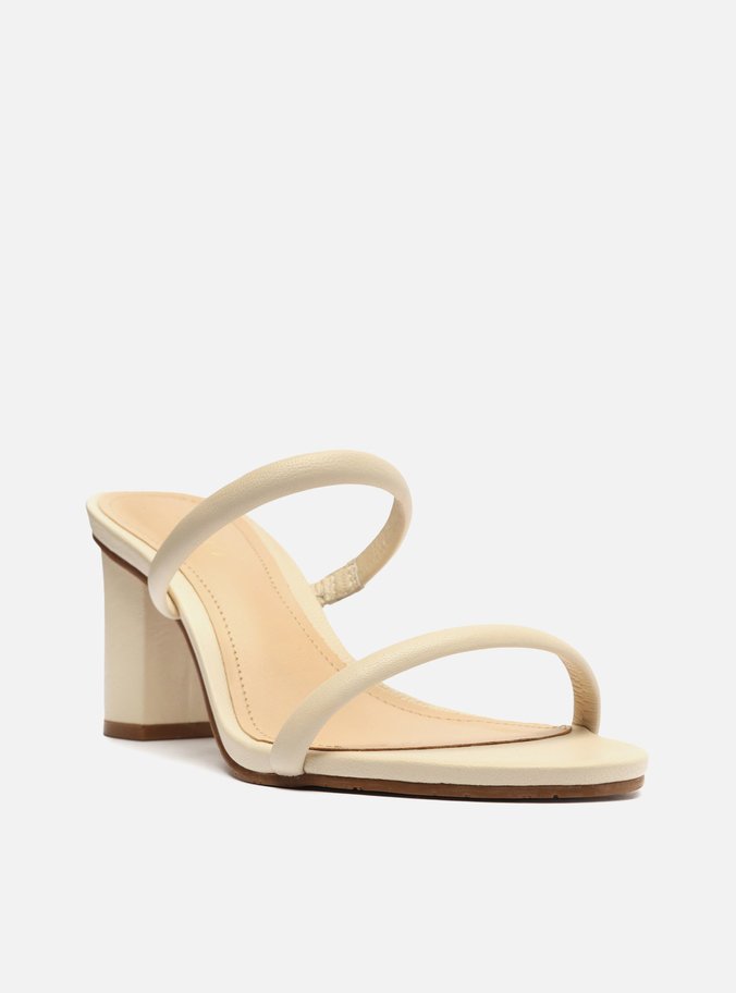 Sandália Off-White Bloco Duas Tiras Aberta