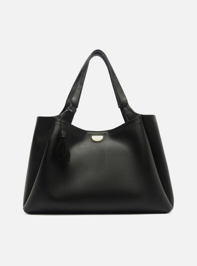 Bolsa Shopping Preta Grande Franja