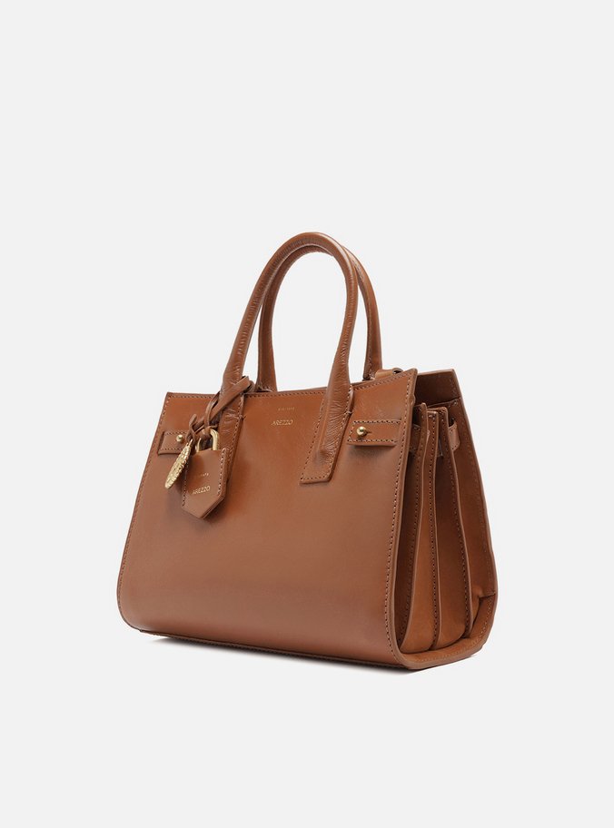 Bolsa Tote Caramelo Couro  Média