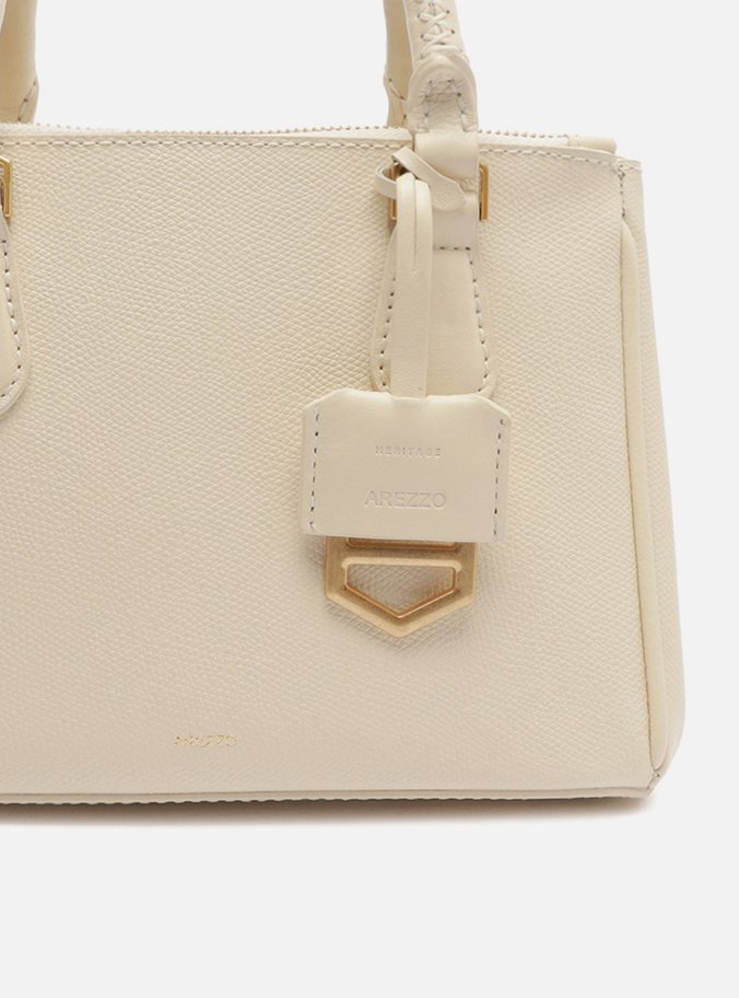 Tote Off-White Couro Média Bag Charm Metal