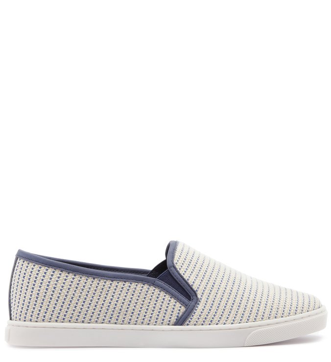Tênis Slip On Fibras Naturais Azul e Navy Blue