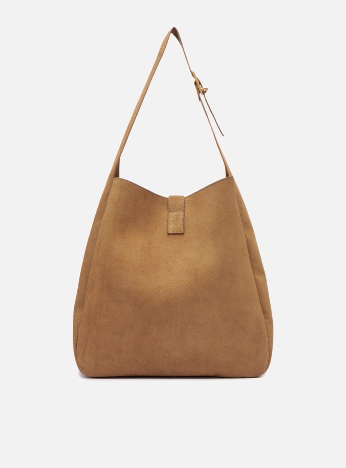 Bolsa Hobo Marrom Couro Acamurçado
